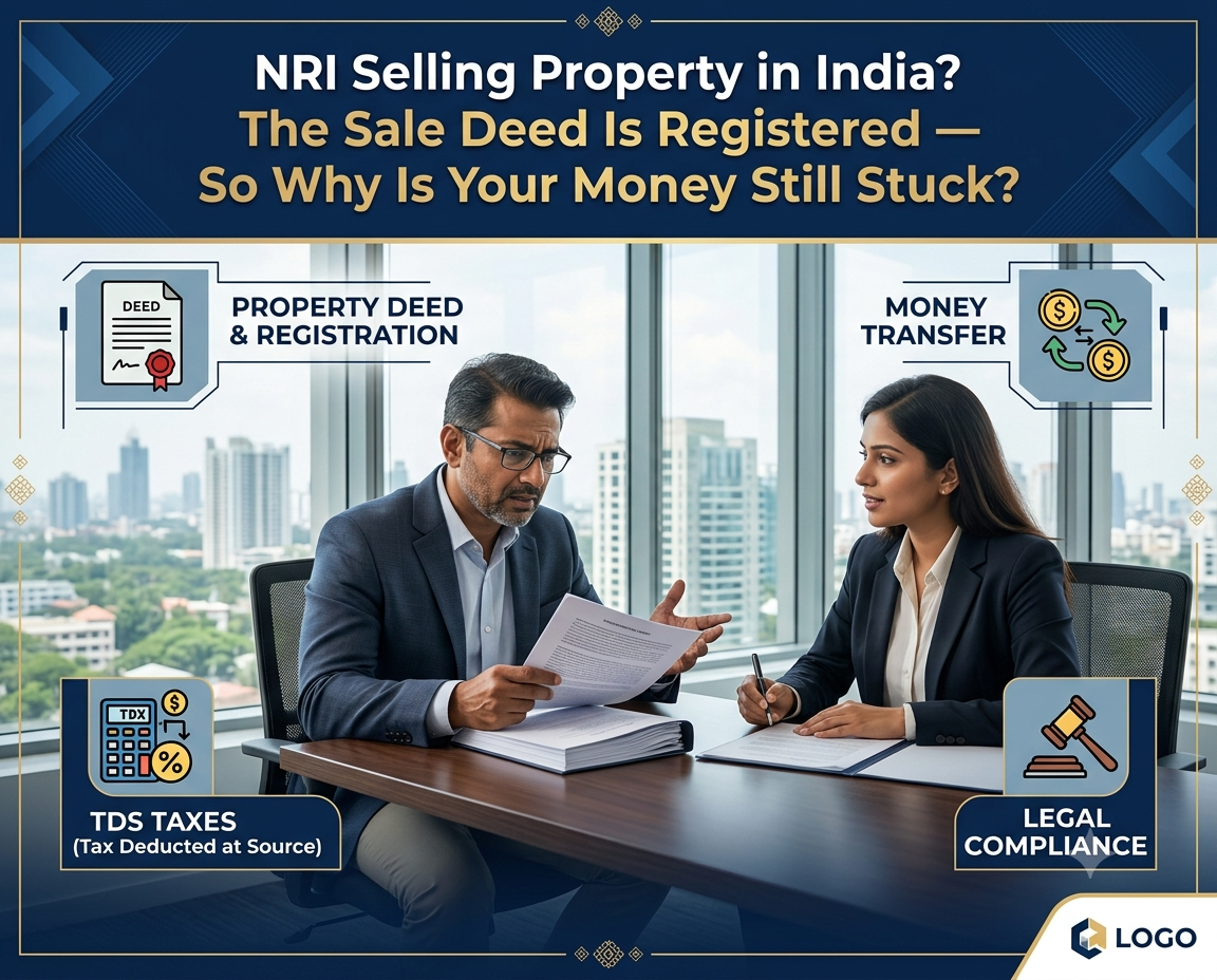 NRI Selling Property In India? The Sale Deed Is Registered — So Why Is Your Money Still Stuck?